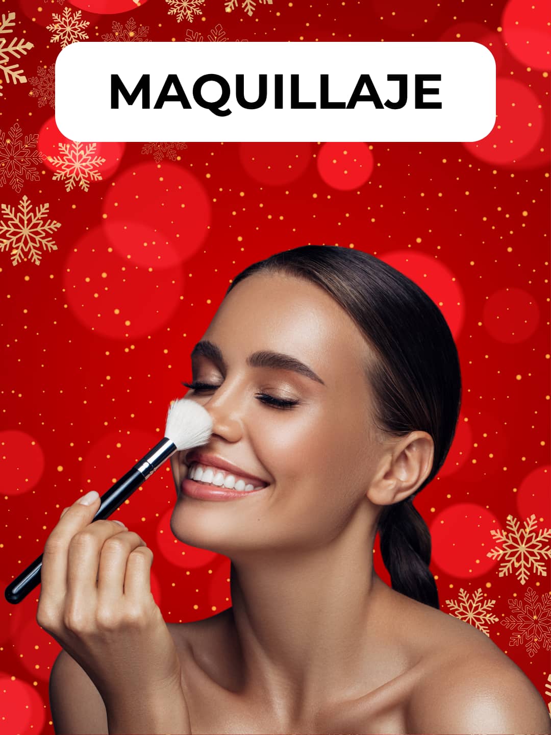 maquillaje mujer gotta navidad